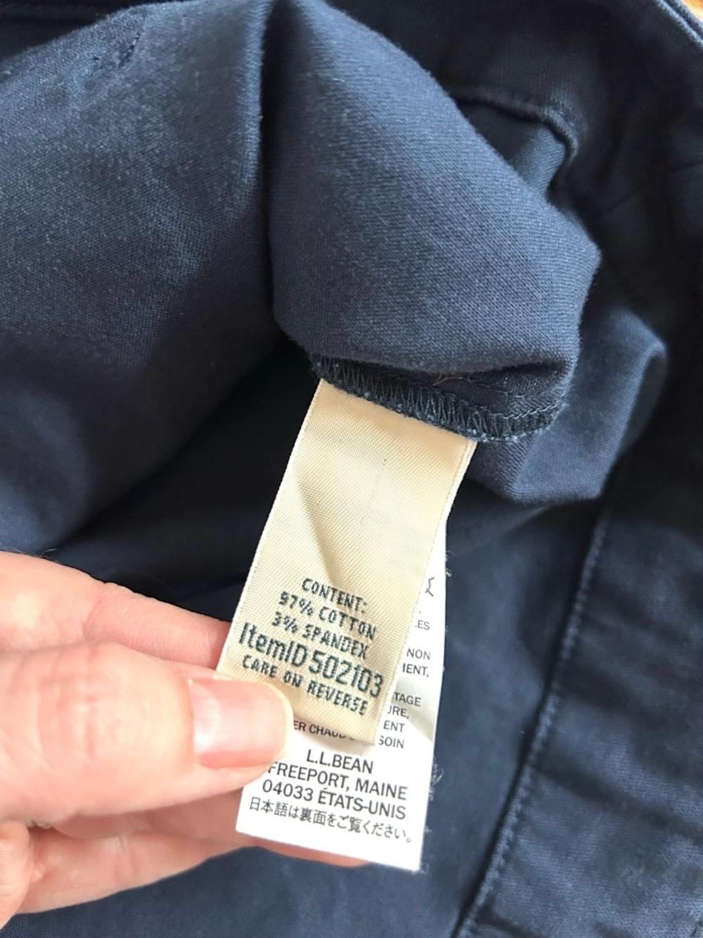 LL BEAN women’s utility jacket navy blue barn chore workwear size M - Picture 8 of 12